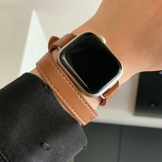 Double Loop Leather Band for Apple Watch